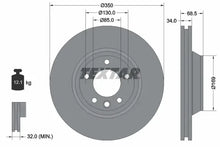 Disc frana Textar pentru Audi, Porsche - 92121705