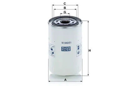 Filtru sistem hidraulic primar -Filter, 151x102x100 mm, Mann W94051