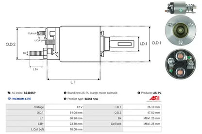 Solenoid, electromotor As-Pl - SS4035P
