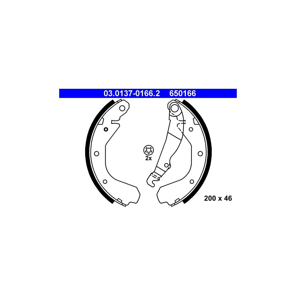 Tamburi Frana ATE pentru Opel Ascona C/Kadett D/Kadett E - 03.0137-0166.2
