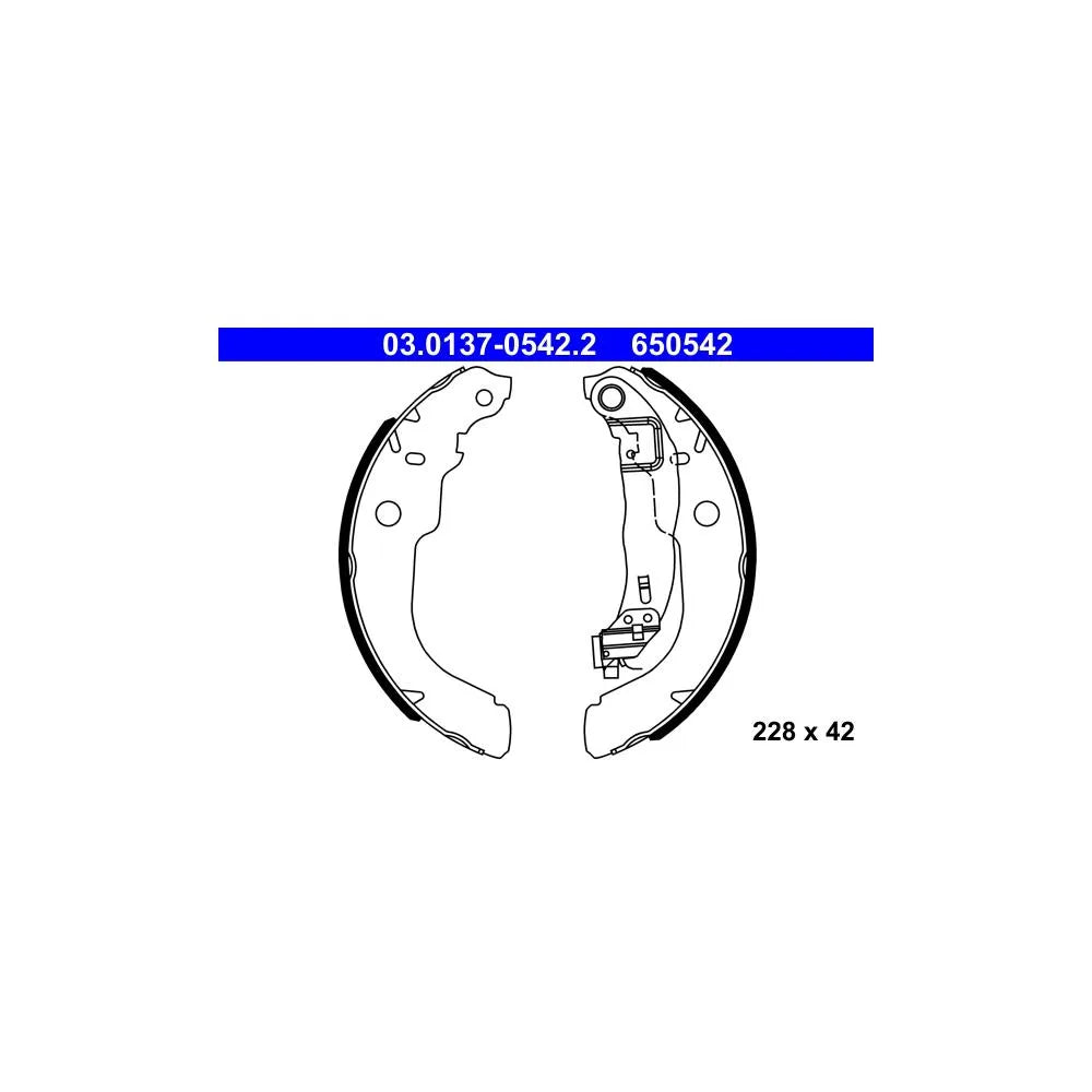 Tamburi Frana ATE pentru Citroen C3/C3 Origin/C Elysee, Peugeot 208 Caseta/208/301 - 03.0137-0542.2