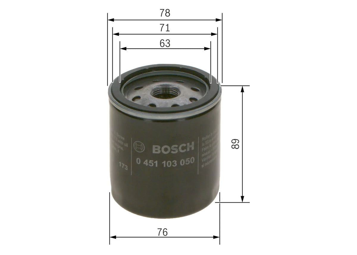 Filtru Ulei BOSCH pentru BMW - 0 451 103 050