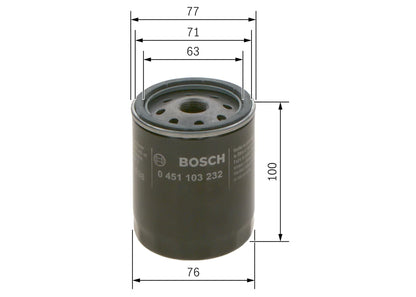 Filtru Ulei Bosch 0.33 kg - 0451103232