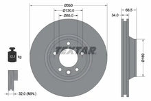 Disc frana Textar pentru Audi, Porsche - 92121805
