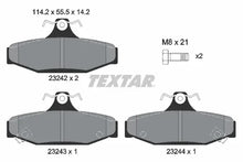 Set placute frana disc, Ssangyong, Daewoo, Pontiac, Chevrolet Korando, Musso, Korando Cabrio, Rexton, 128x86x82 mm, Textar 2324201