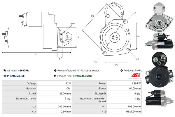 Starter As-Pl - S3017PR