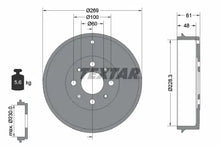 Tambur frana Textar pentru Fiat, Opel - 94027200