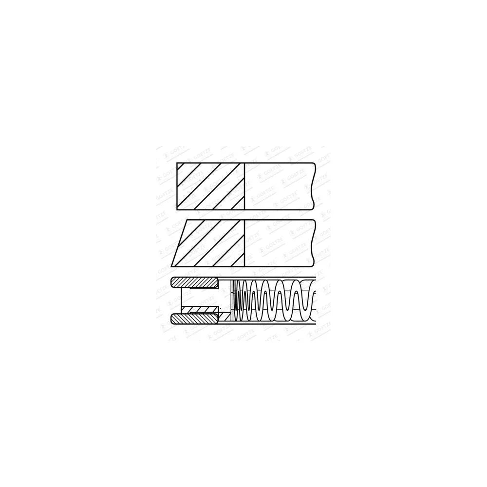 Segmenti Goetze Engine 1.5mm 005 P GOE13 - 08-426107-00