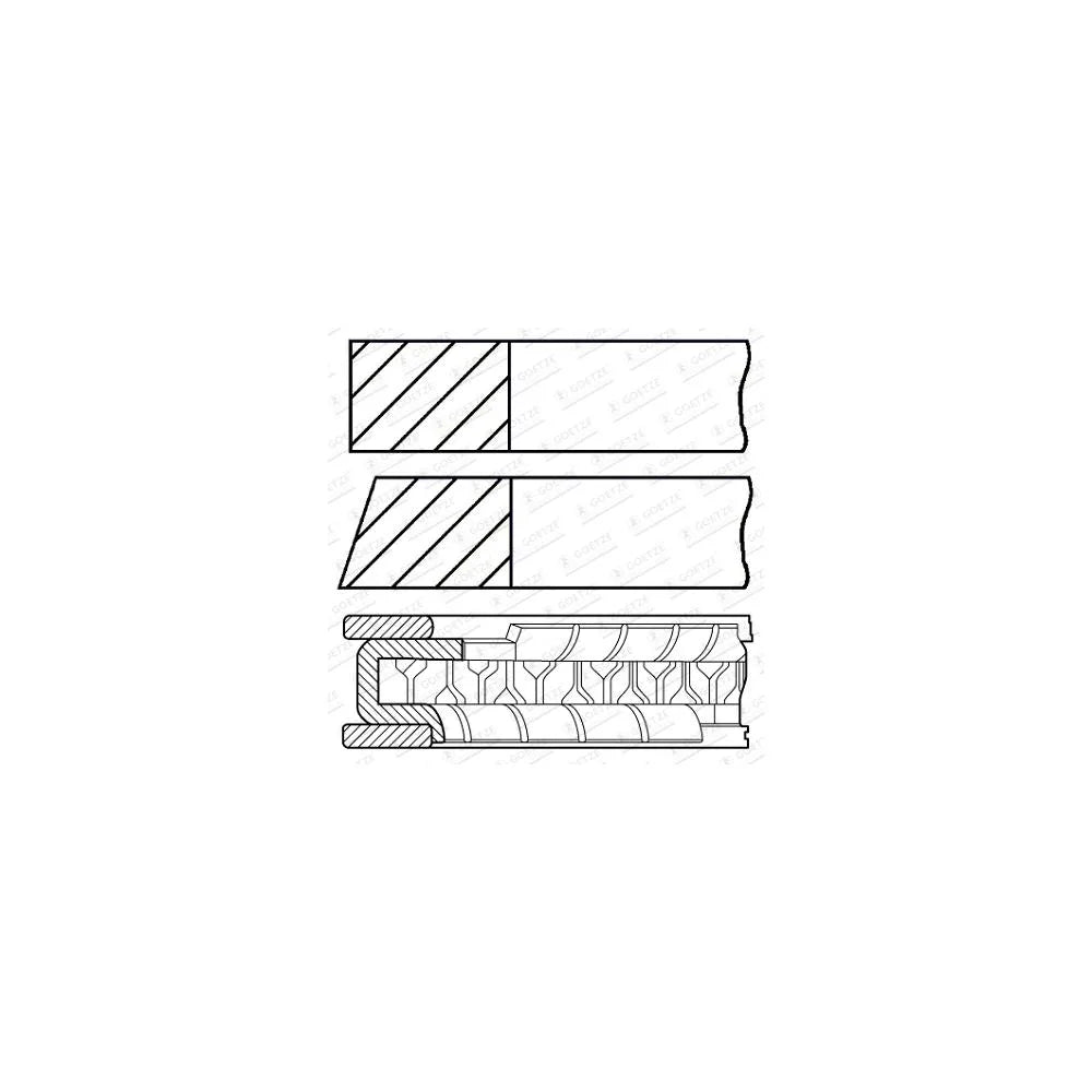 Segmenti Goetze Engine 1.2mm 005 P GOE13 - 08-443005-00