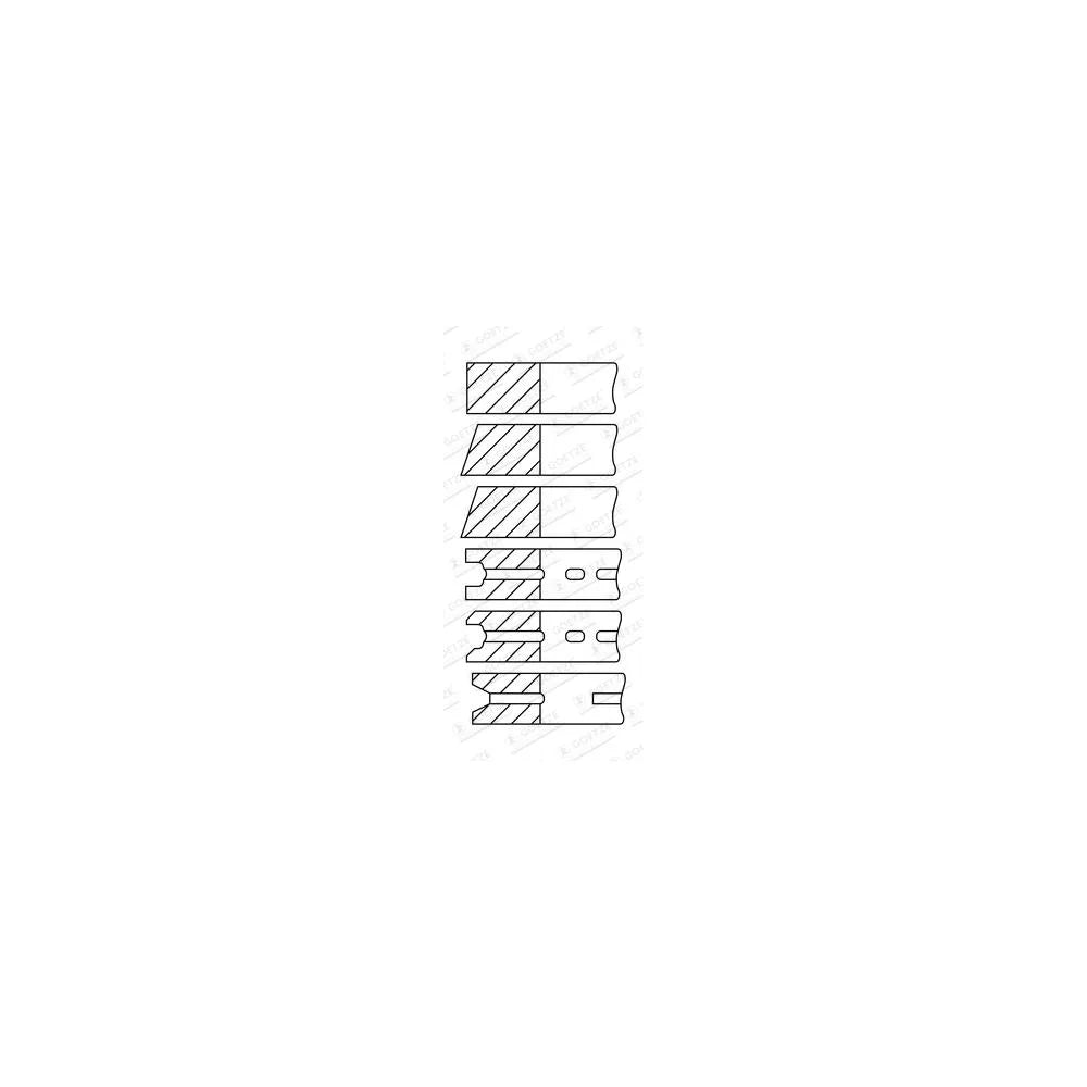 Segmenti Goetze Engine 2.385mm 005 P GOE12 - 08-525300-00