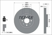 Disc frana, Fiat, Abarth 500E, 500E Cabriolet, 500E Hatchback, 500, Ø281 mm, Textar 92344703