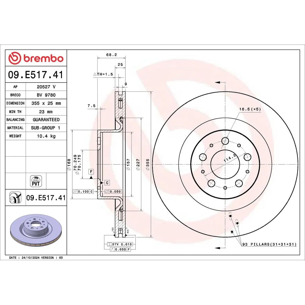 Discuri Frana Brembo - 09.E517.41