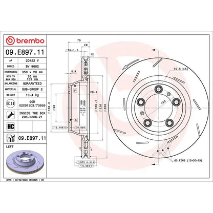 Discuri Frana Brembo - 09.E897.11