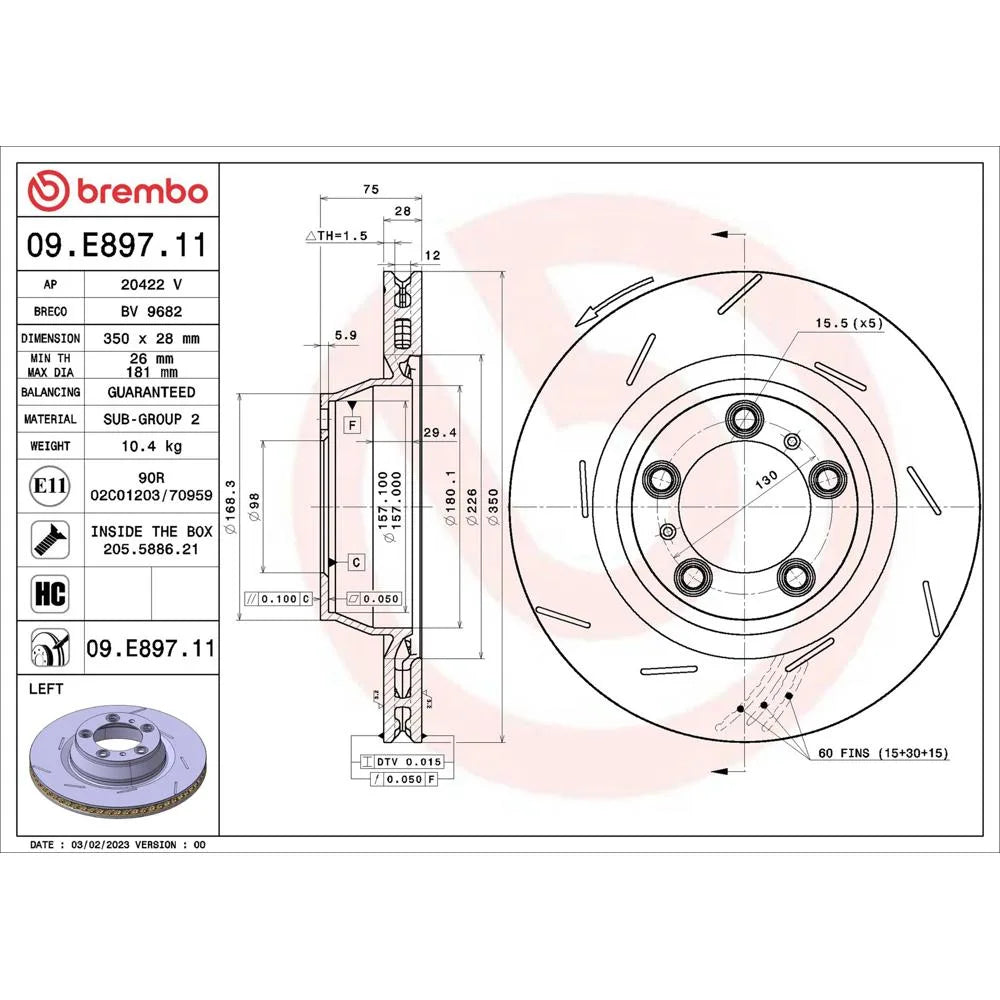 Discuri Frana Brembo - 09.E897.11