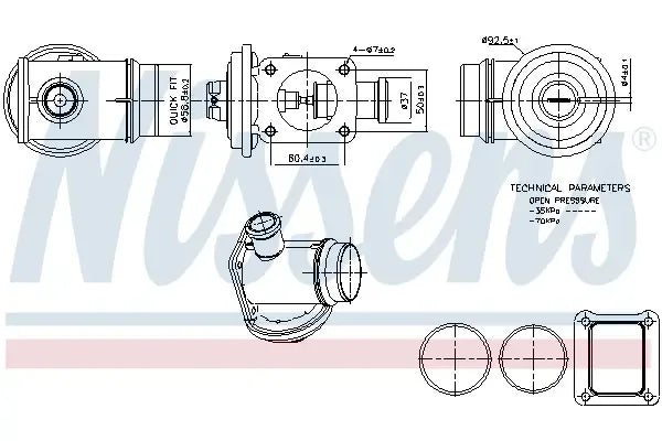 Supapa EGR Nissens pentru BMW - NIS98363