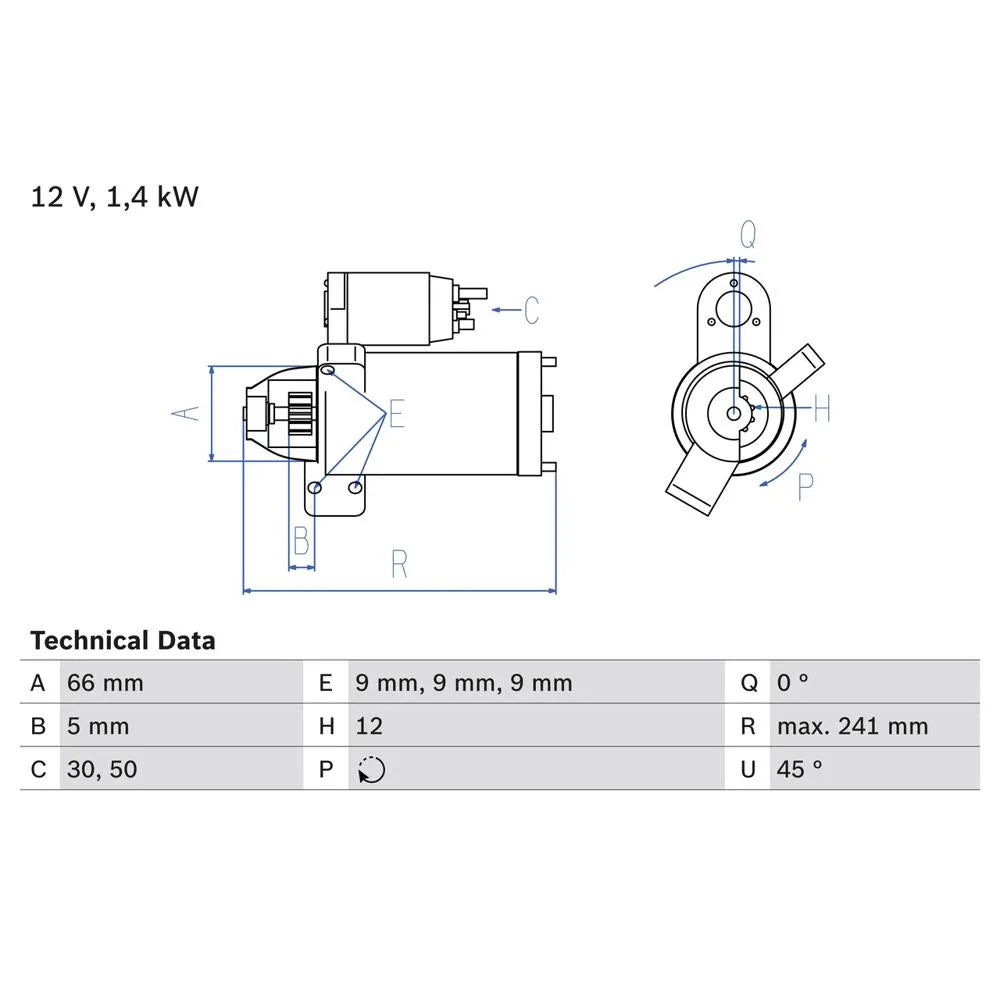 Electromotor Bosch pentru BMW 1/2 Cupe/3/4/4 Cupe - 0 986 024 980