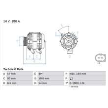 Alternator Bosch - 0 986 048 400