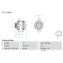 Alternator Bosch - 0 986 082 580