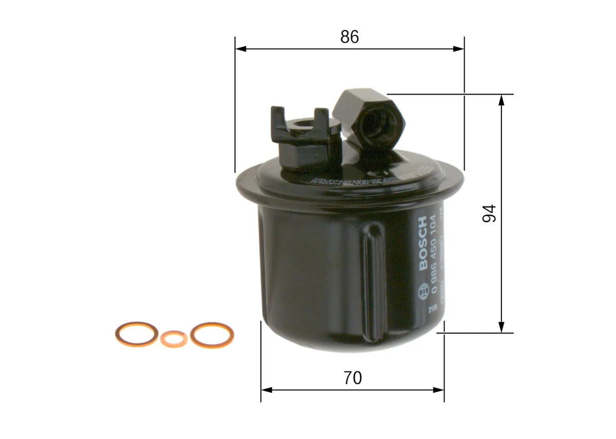 Filtru Combustibil Bosch 0.37 kg - 0 986 450 104