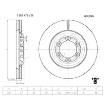 Disc Frana Isuzu D-Max 1,9-3,0 Ditd 4X4 07-22 Bosch pentru Chevrolet Trailblazer, Isuzu D Max - 0 986 479 V29