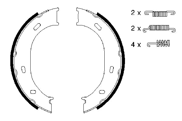 Set Saboti Frana, Frana De Mana BOS pentru Mercedes G - 0986487610