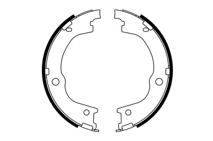 Set Saboti Frana, Frana De Mana BOS pentru Hyundai Santa Fe Ii - 0986487780