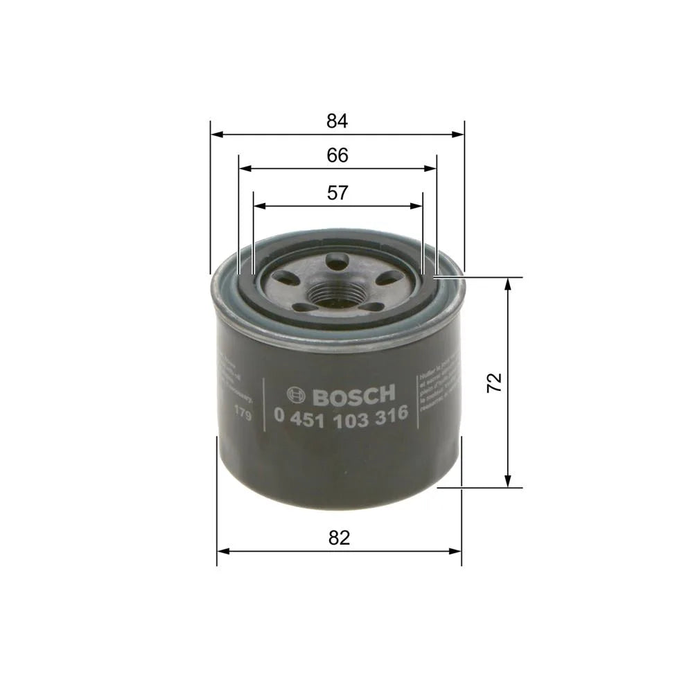 Filtru Ulei Bosch 0.36 kg - 0451103316