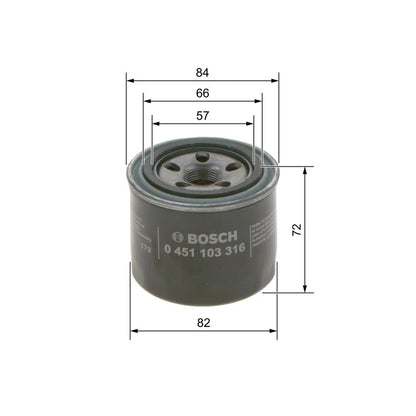 Filtru Ulei Bosch 0.36 kg - 0451103316