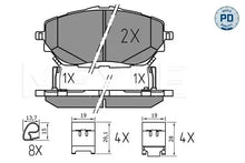 Set placute frana, frana disc Meyle pentru Toyota - 0252278218/PD