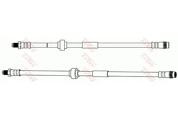 Furtun frana, Opel Vivaro A Bus, Vivaro A Caroserie, Vivaro A Platou, Sasiu, Vivaro B Bus, Vivaro B Caroserie, 438x92x22 mm, TRW PHB635