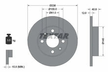 Disc frana, Renault, Dacia Clio, Logan, Sandero, 19, 19 Ii Chamade, Thalia, Rapid Autoutilitara, Limuzina Spatioasa, Ø238 mm, Textar 92036103