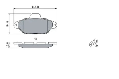 Set placute frana disc, Fiat, 137x102x84 mm, Bosch 0986461119