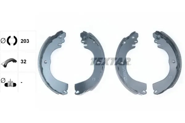 Set saboti frana, Mitsubishi I, 203x126x86 mm, Textar 91081900