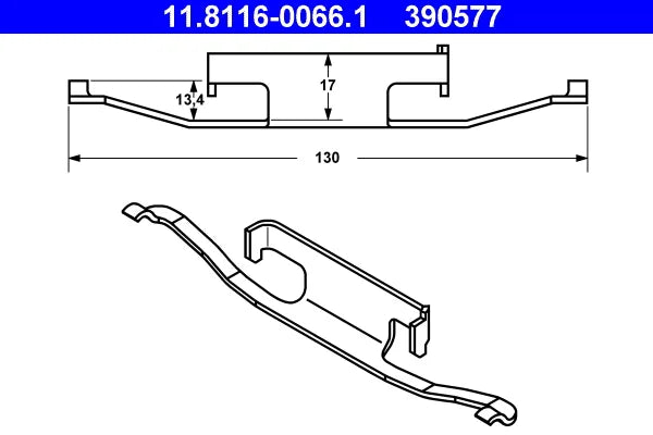Arc, Etrier Frana ATE 0.02 kg - 11.8116-0066.1