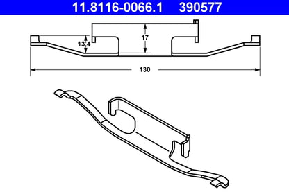 Arc, Etrier Frana ATE 0.02 kg - 11.8116-0066.1