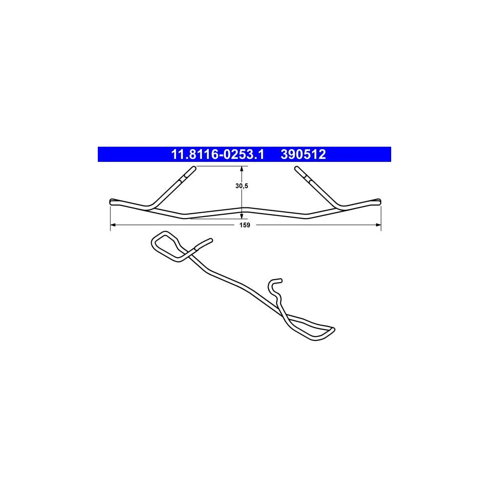 Arc, Etrier Frana ATE pentru Mercedes-Benz C Class/C Class T Model/Clk/E Class/E Class T Model, Mercedes C - 11.8116-0253.1