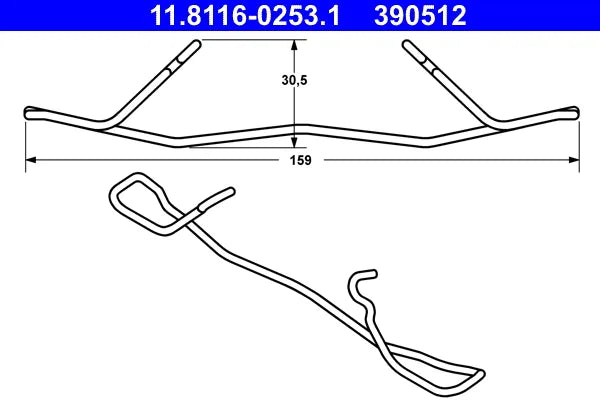 Arc, Etrier Frana ATE pentru Mercedes-Benz C Class/C Class T Model/Clk/E Class/E Class T Model, Mercedes C - 11.8116-0253.1