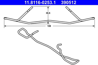 Arc, Etrier Frana ATE pentru Mercedes-Benz C Class/C Class T Model/Clk/E Class/E Class T Model, Mercedes C - 11.8116-0253.1