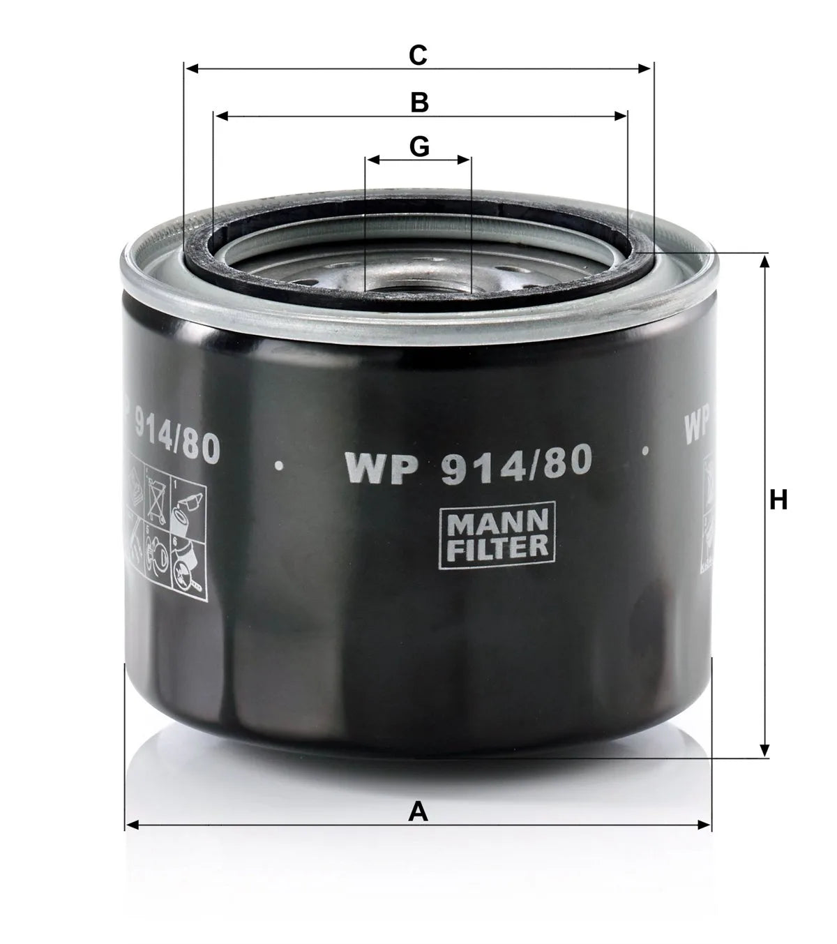 Filtru Ulei MAN pentru Toyota Caldina/Camry/Camry Vista/Carina/Carina E - WP914/80