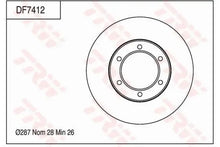 Disc frana, Toyota Dyna Platou, Sasiu, Ø287 mm, TRW DF7412