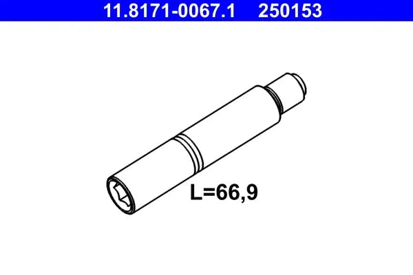 Surub ghidare etrier frana, VW, BMW, Volvo, Audi, SEAT, Mercedes-Benz Seria 3, Seria 5, Transporter T5 Bus, 60x13x14 mm, TRW 11817100671