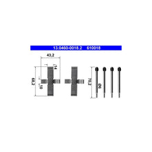 Placute Frana ATE pentru BMW 1500 2000/1502 2002/1502 2002 Touring - 13.0460-0018.2