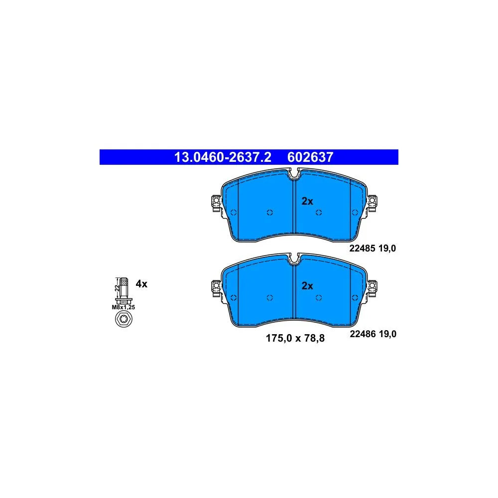 Set Placute Frana, Frana Disc ATE pentru Land Rover Discovery Sport/Range Rover - 13.0460-2637.2