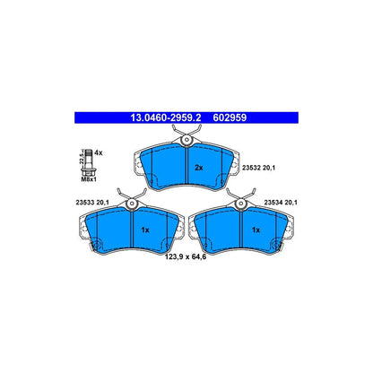 Set Placute Frana, Frana Disc ATE pentru Chrysler Pt Cruiser - 13.0460-2959.2