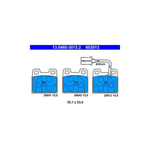 Placute Frana ATE pentru Alfa Romeo 75/90/Alfetta/Alfetta Gt/Giulietta - 13.0460-3013.2