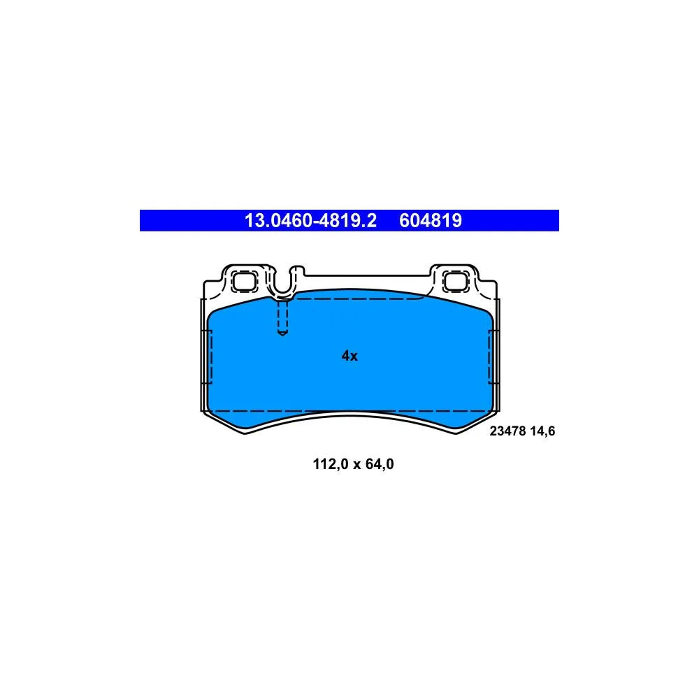 Set Placute Frana, Frana Disc ATE pentru Mercedes-Benz Clk/S Class/S Class Cupe/Sl/Slk - 13.0460-4819.2