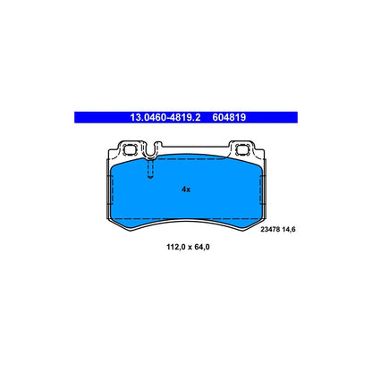 Set Placute Frana, Frana Disc ATE pentru Mercedes-Benz Clk/S Class/S Class Cupe/Sl/Slk - 13.0460-4819.2