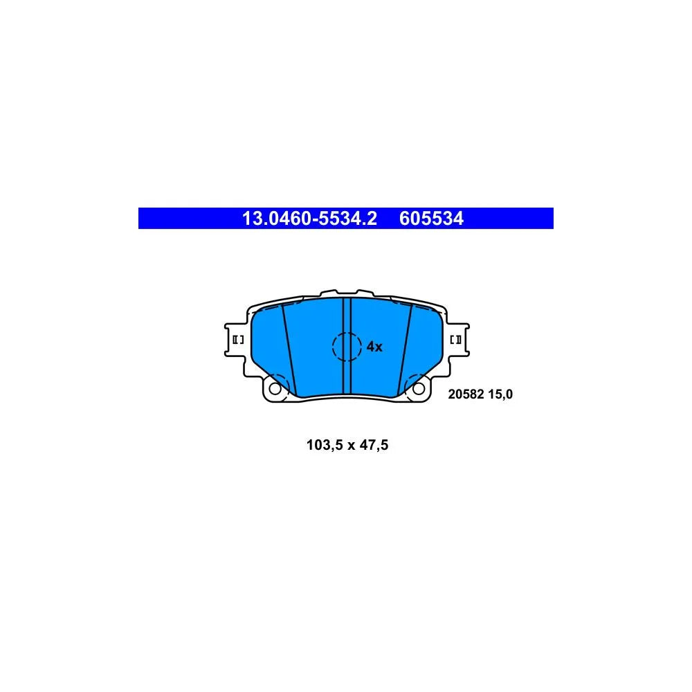 Set Placute Frana, Frana Disc ATE - 13.0460-5534.2