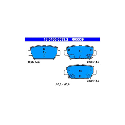 Set Placute Frana, Frana Disc ATE pentru Mitsubishi Eclipse Cross - 13.0460-5539.2