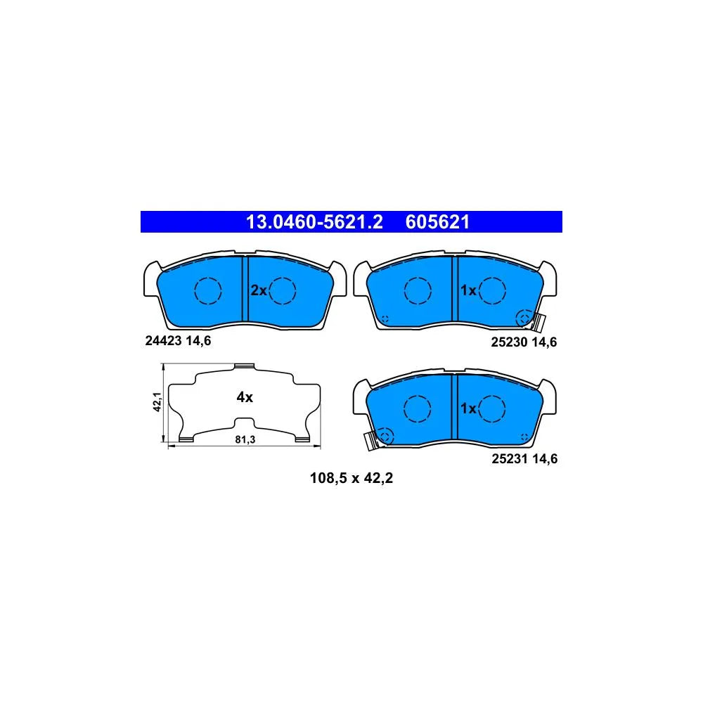 Set Placute Frana, Frana Disc ATE - 13.0460-5621.2